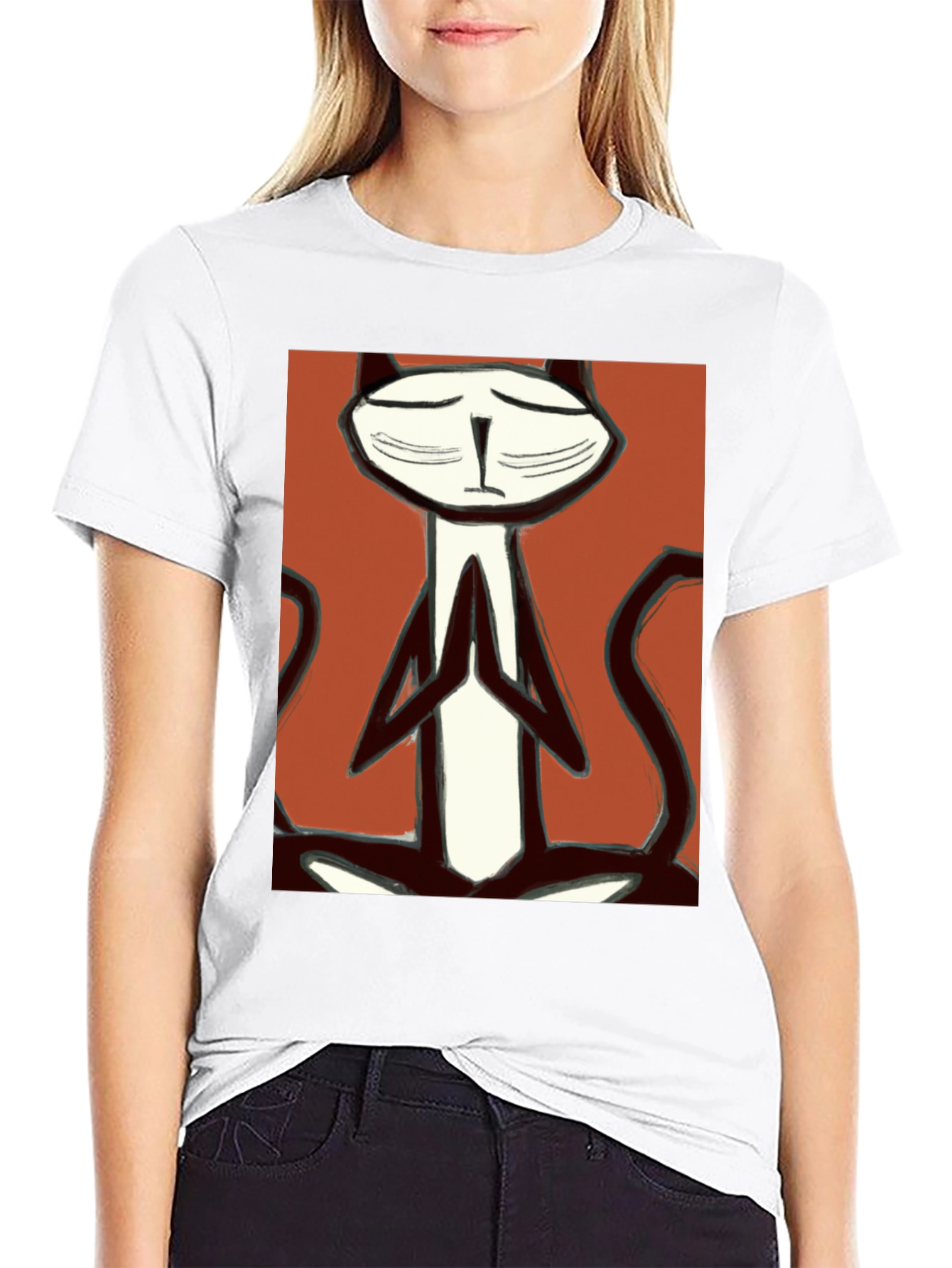 Meditating Cat T-Shirt - Zen Kitten Tee