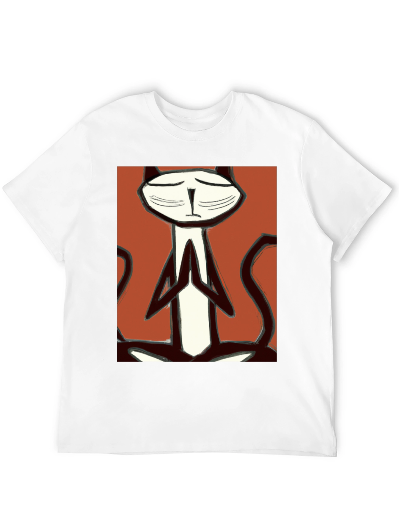 Meditating Cat T-Shirt - Zen Kitten Tee