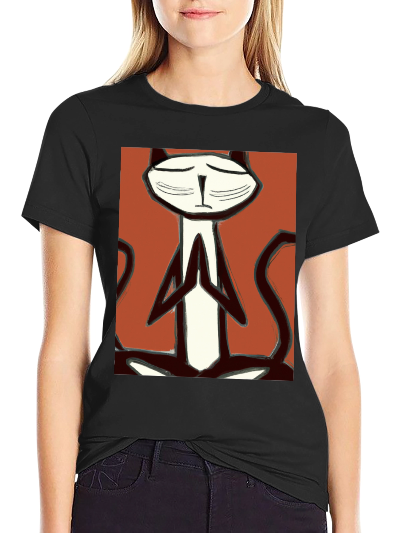 Meditating Cat T-Shirt - Zen Kitten Tee