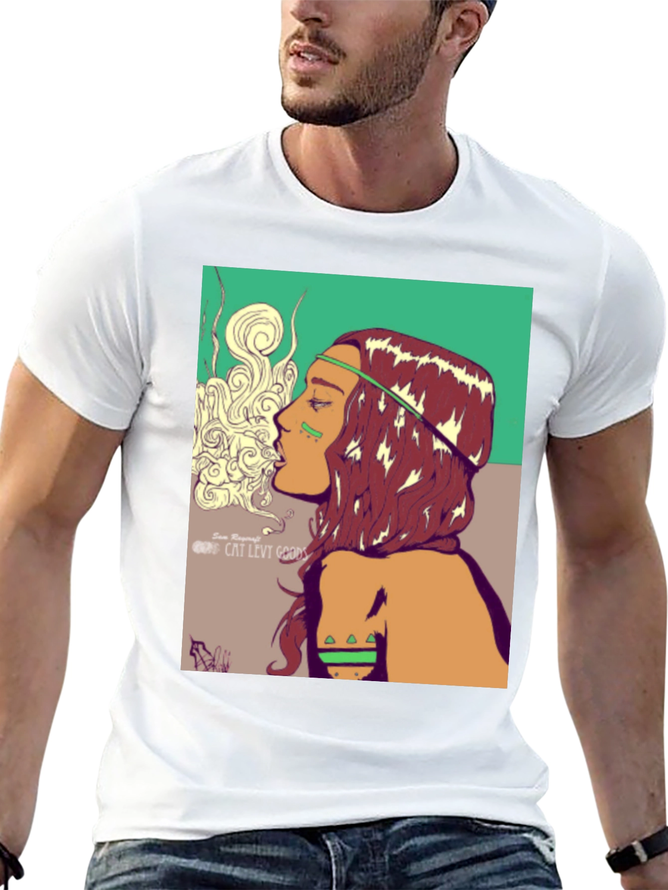 Boho Chic Graphic Tee - Artistic Design