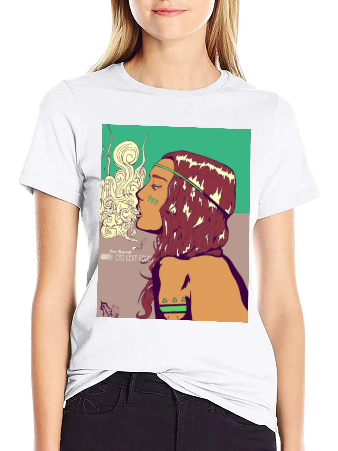 Boho Chic Graphic Tee - Artistic Design