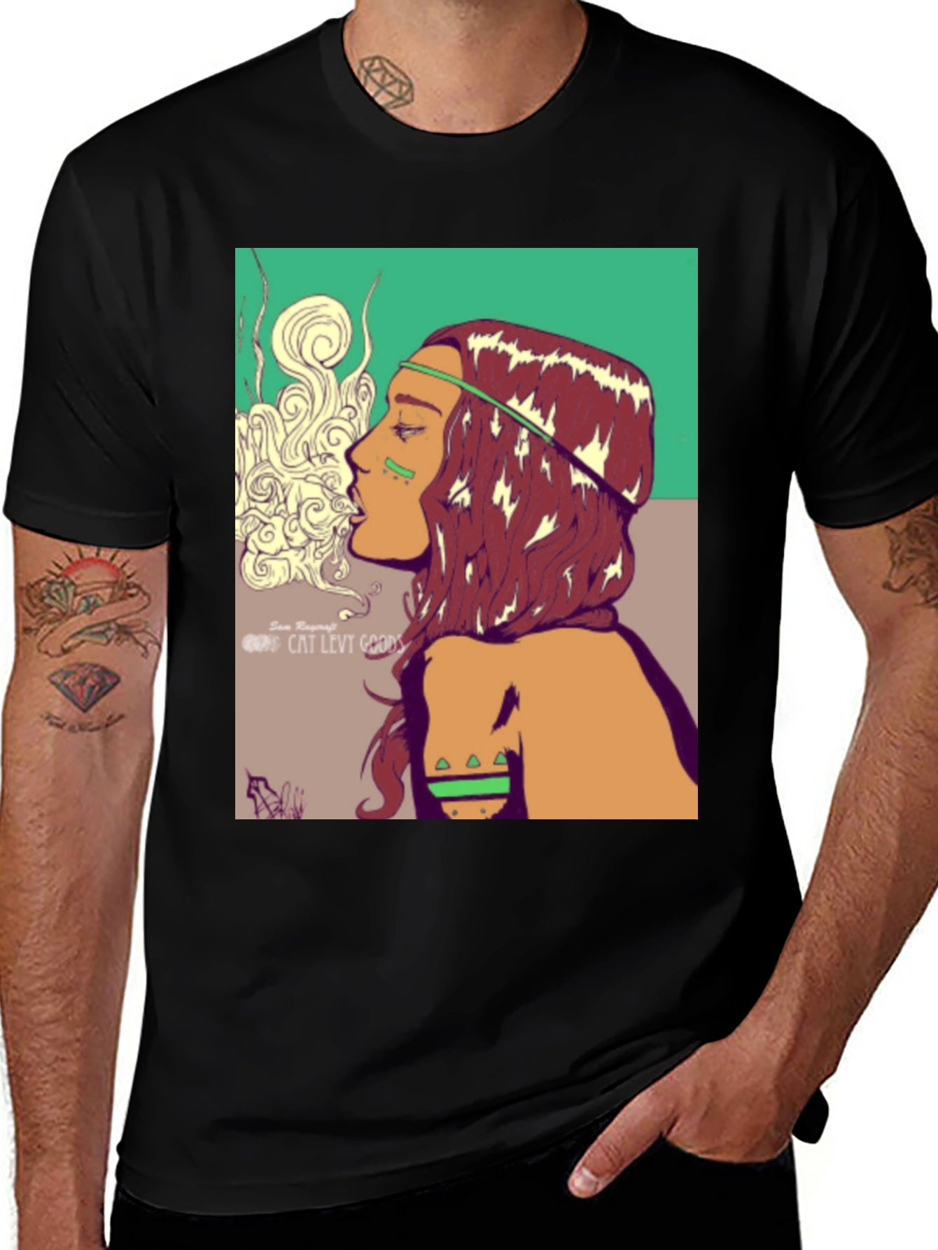 Boho Chic Graphic Tee - Artistic Design