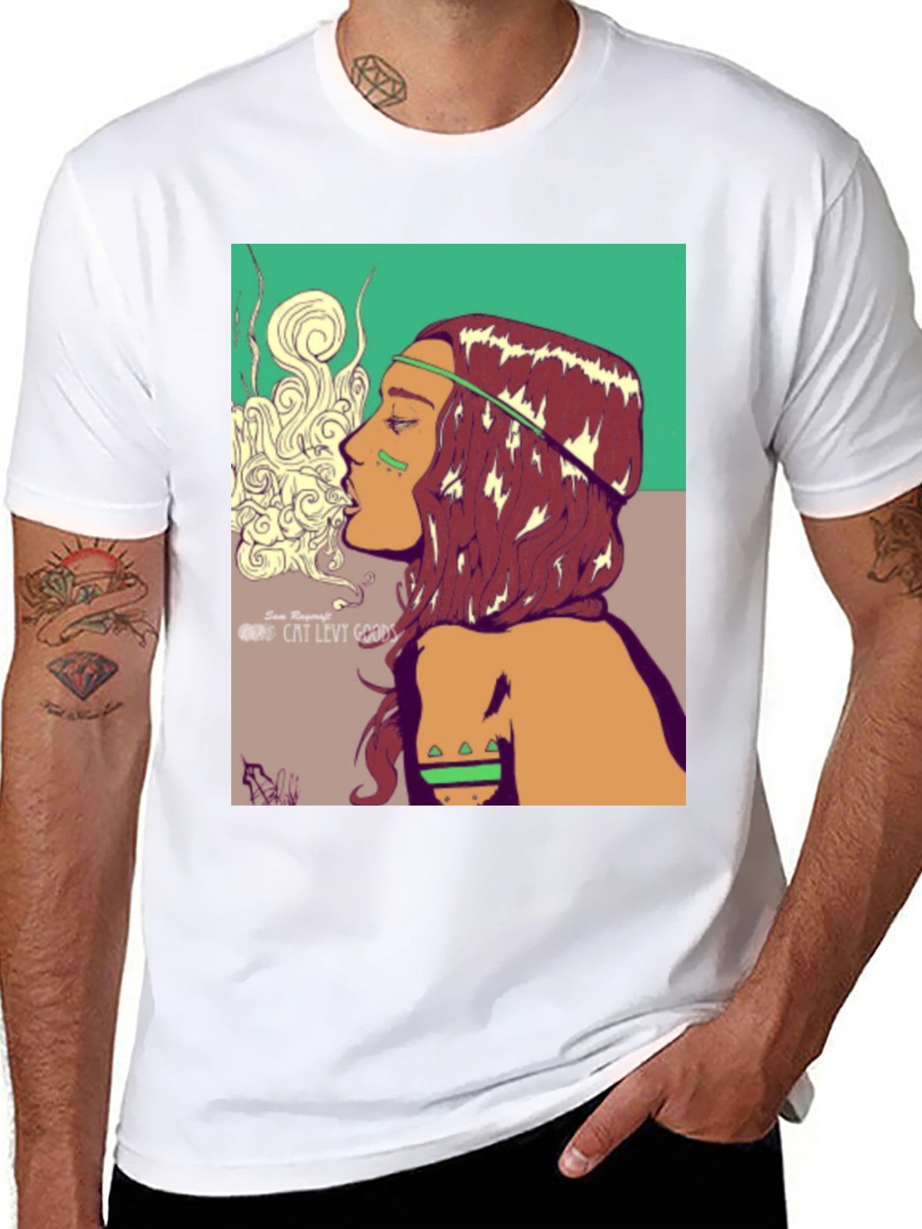 Boho Chic Graphic Tee - Artistic Design