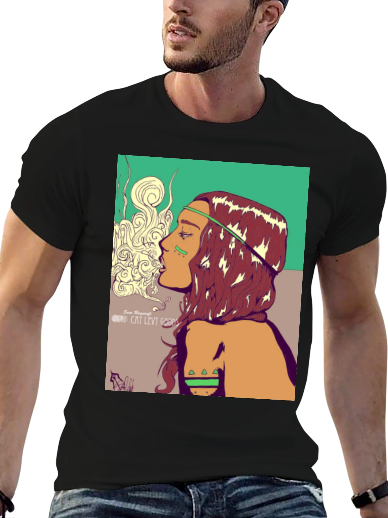 Boho Chic Graphic Tee - Artistic Design