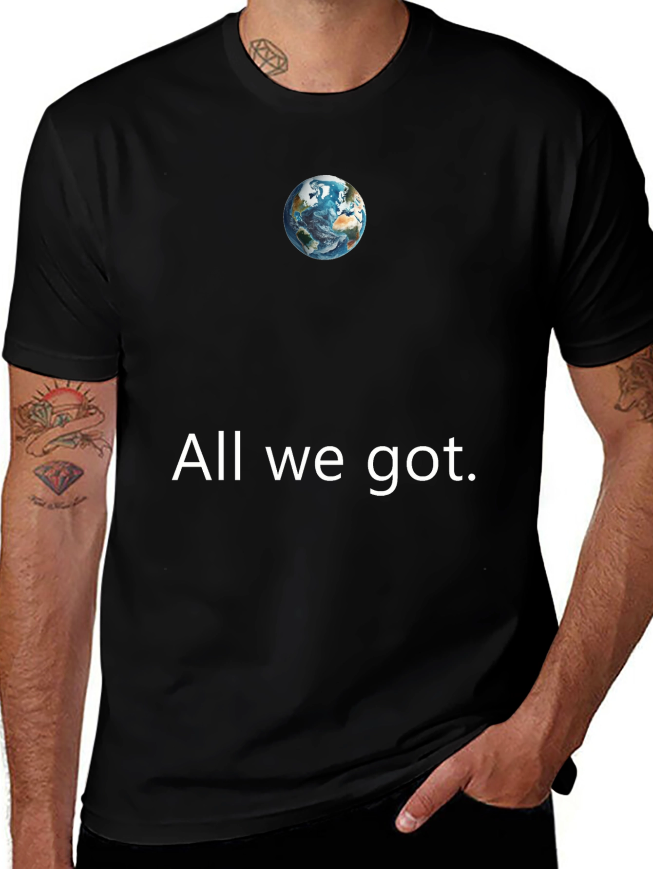 Earth Graphic Tee - All We Got Black T-Shirt