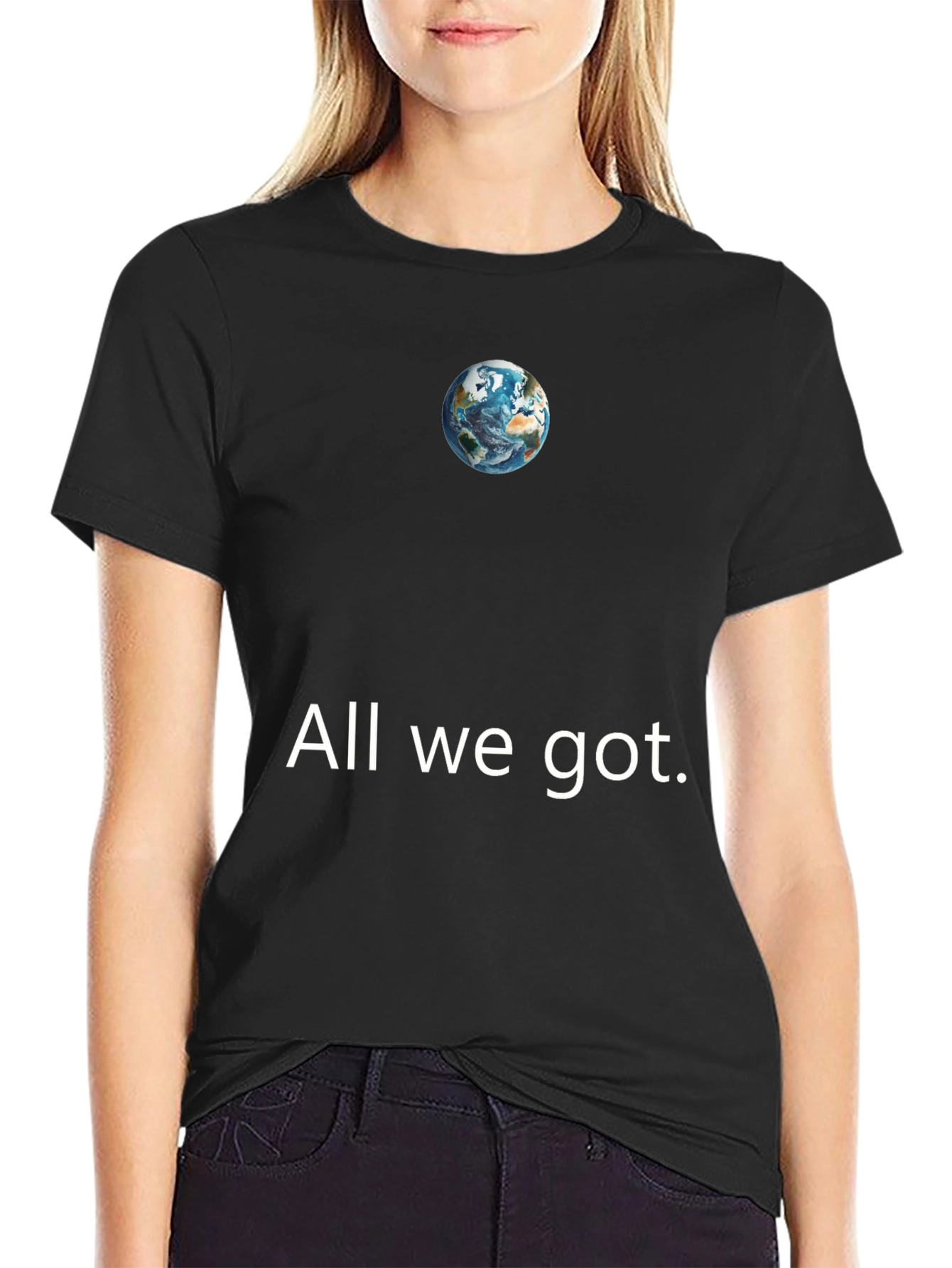 Earth Graphic Tee - All We Got Black T-Shirt