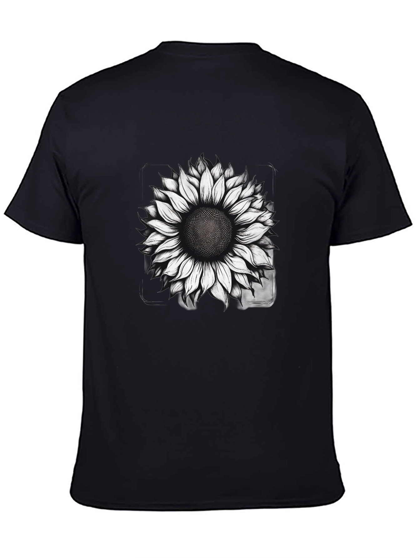 Sunflower Graphic Print T-Shirt - Black
