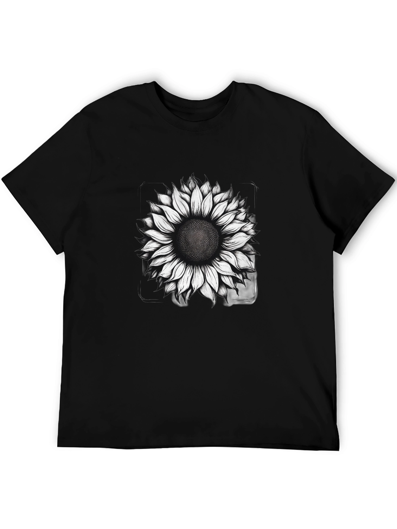 Sunflower Graphic Print T-Shirt - Black