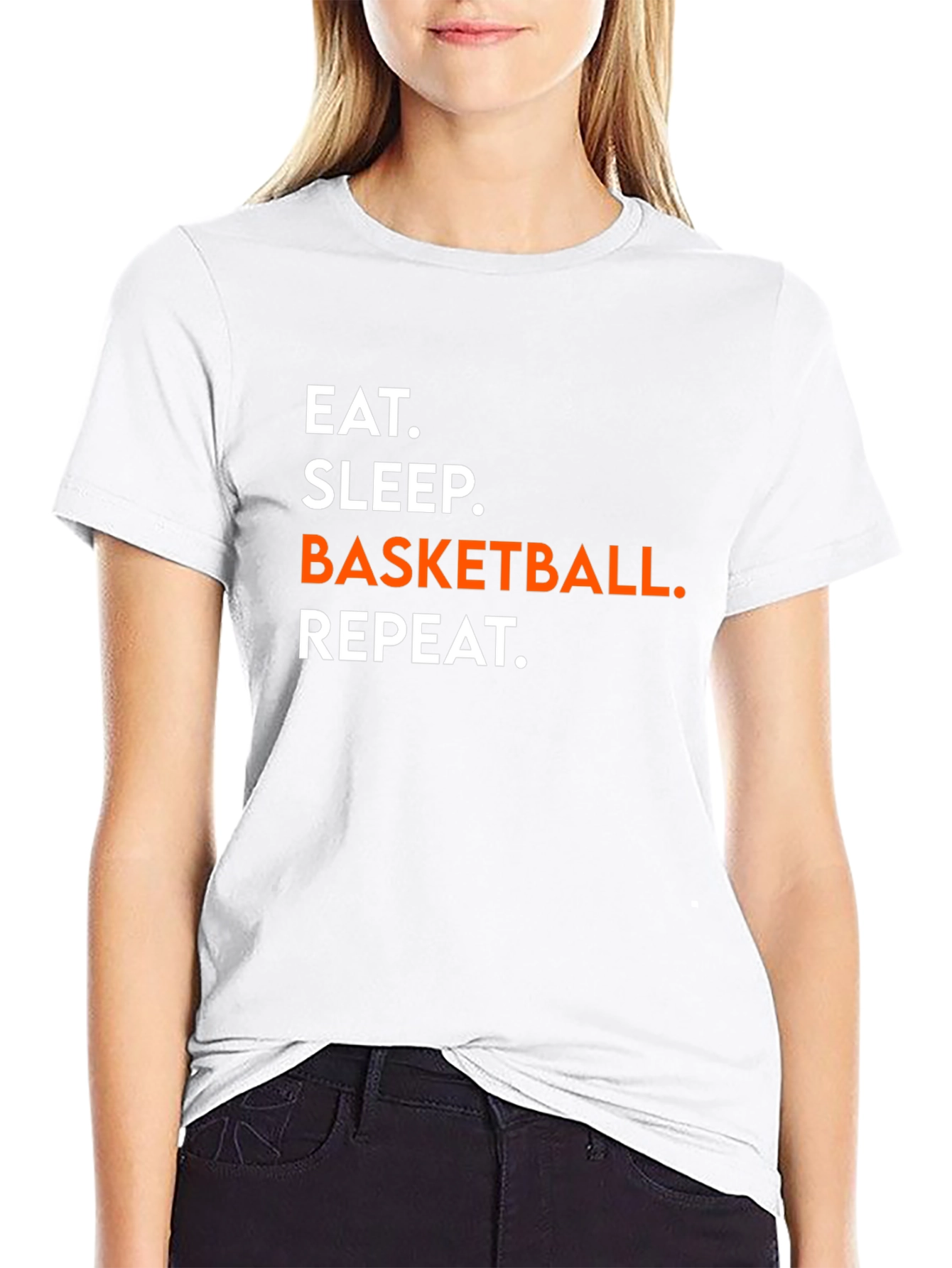 Eat Sleep Basketball Repeat Graphic Tee