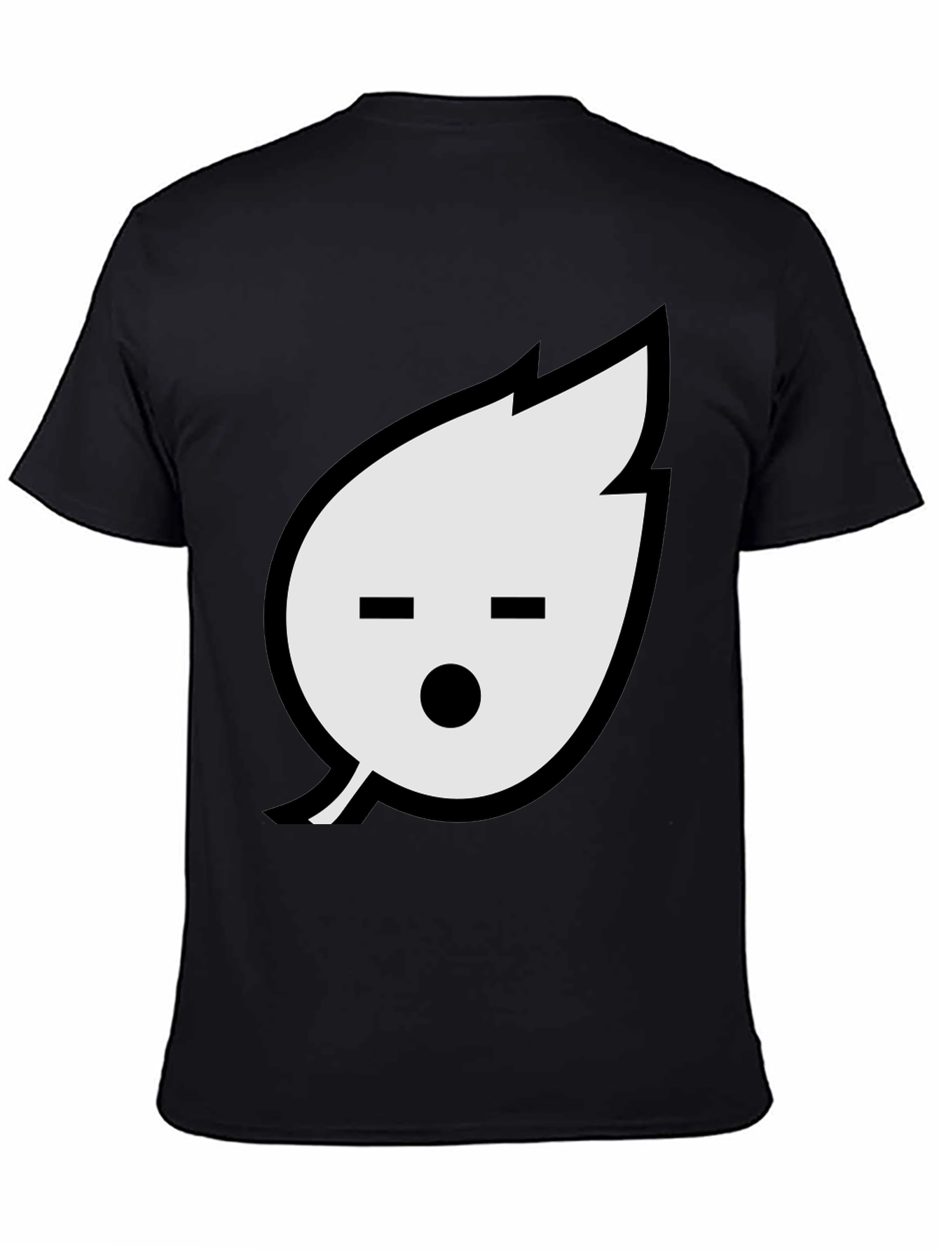 Leaf Emoji Graphic Black T-Shirt