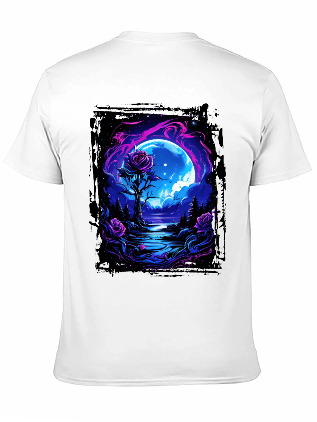 Mystic Moonlit Rose Graphic Tee