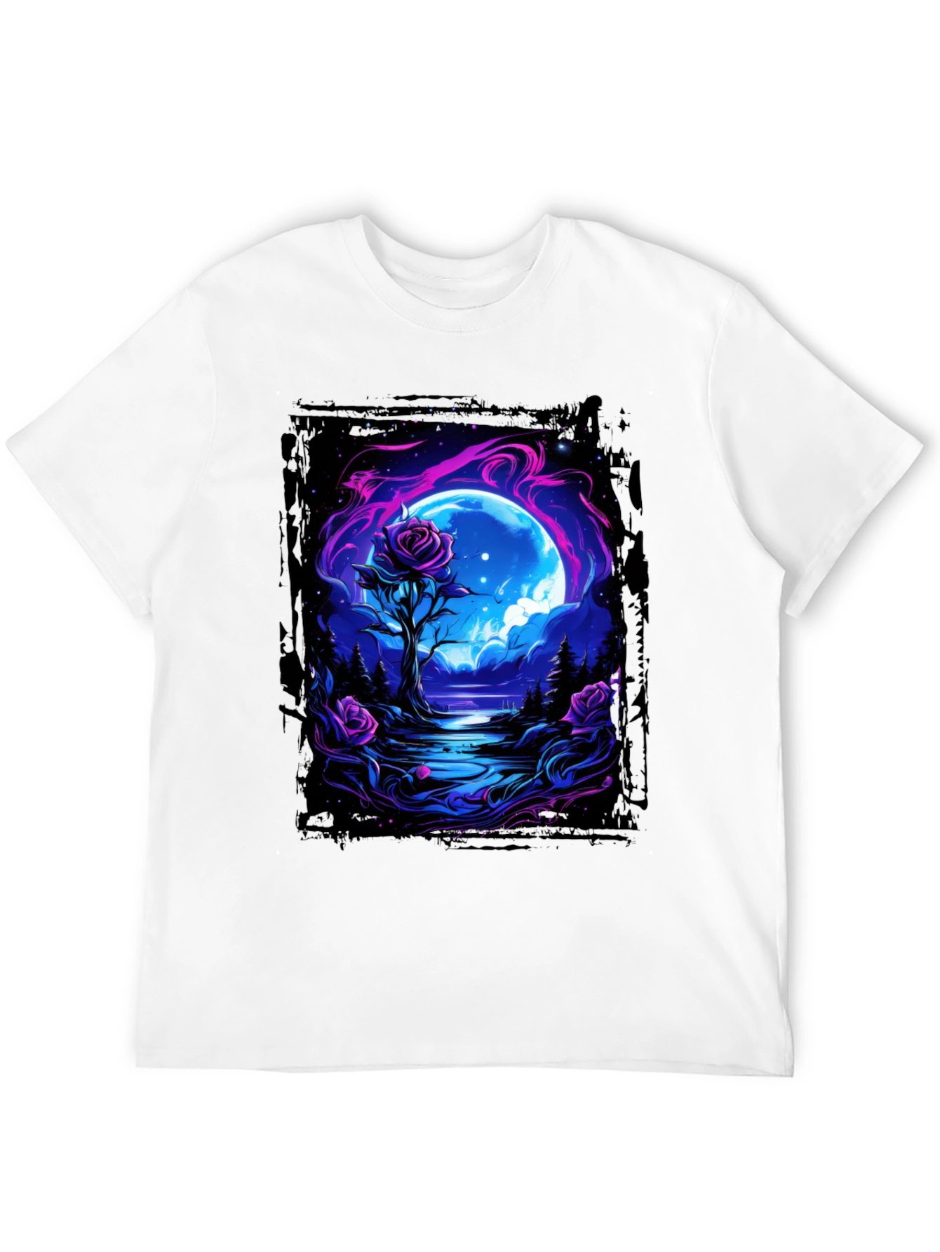 Mystic Moonlit Rose Graphic Tee