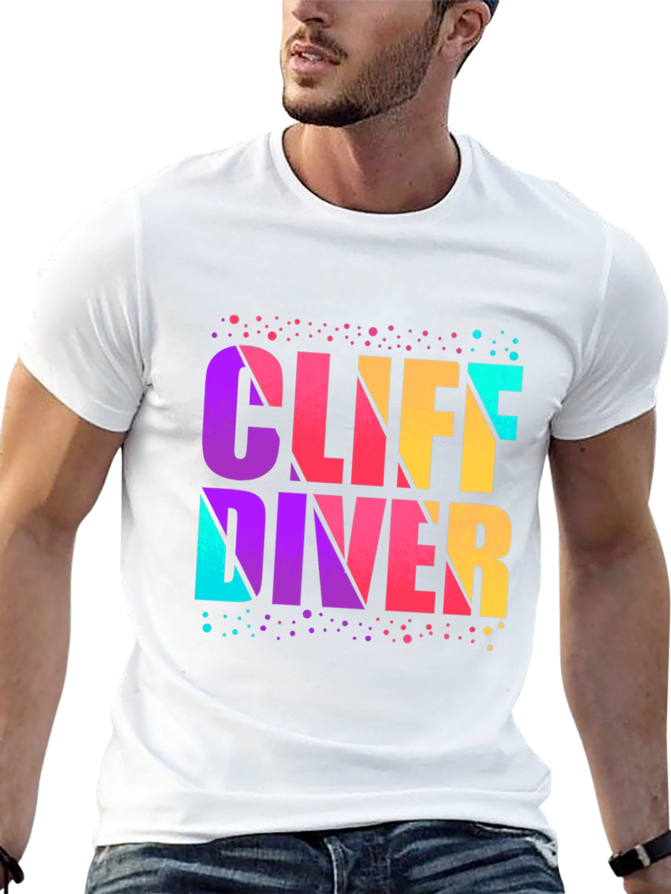 Cliff Diver Graphic T-Shirt - Vibrant Design