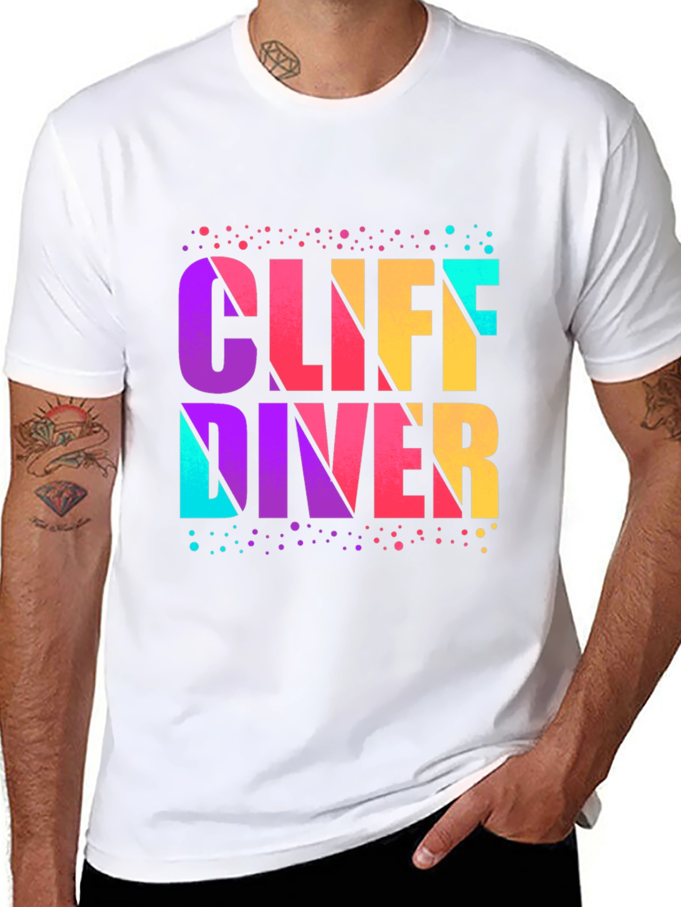 Cliff Diver Graphic T-Shirt - Vibrant Design