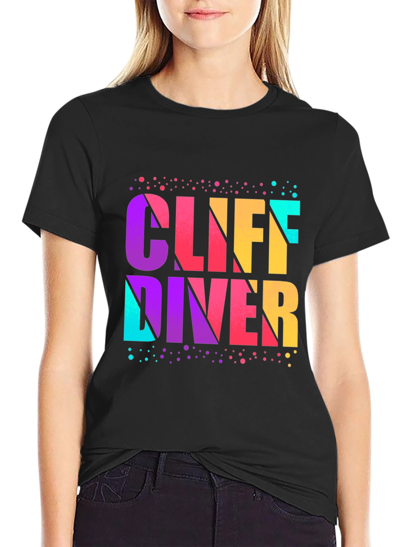 Cliff Diver Graphic T-Shirt - Vibrant Design