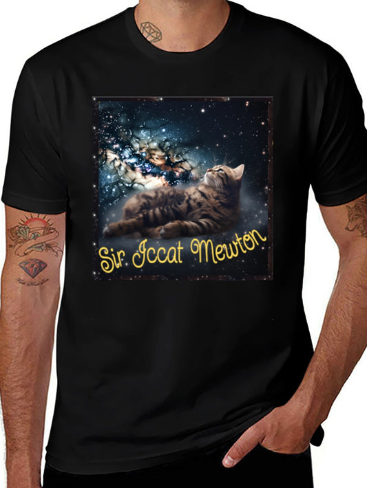 Sir Iccat Mewton T-Shirt - Galaxy Cat Tee