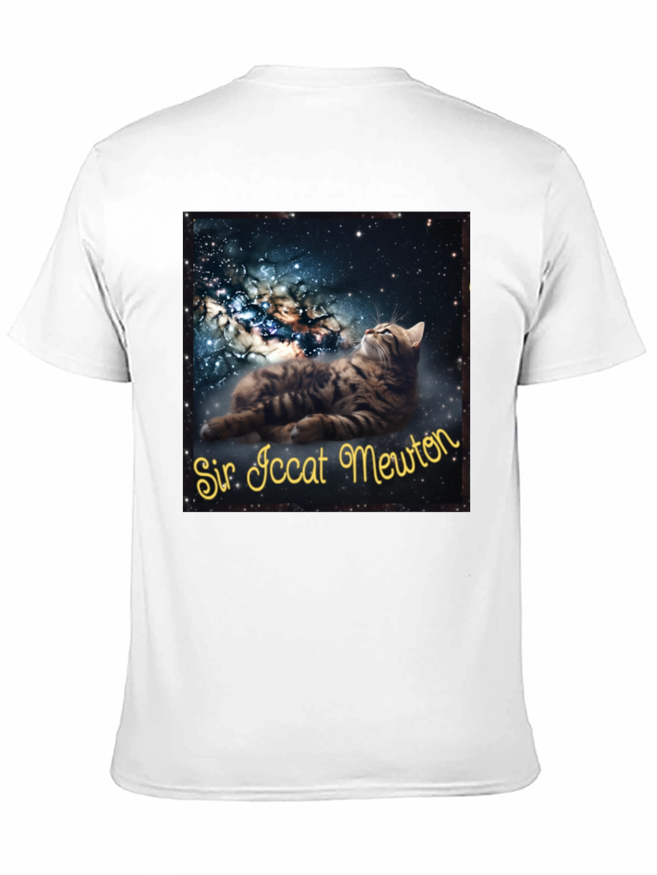 Sir Iccat Mewton T-Shirt - Galaxy Cat Tee