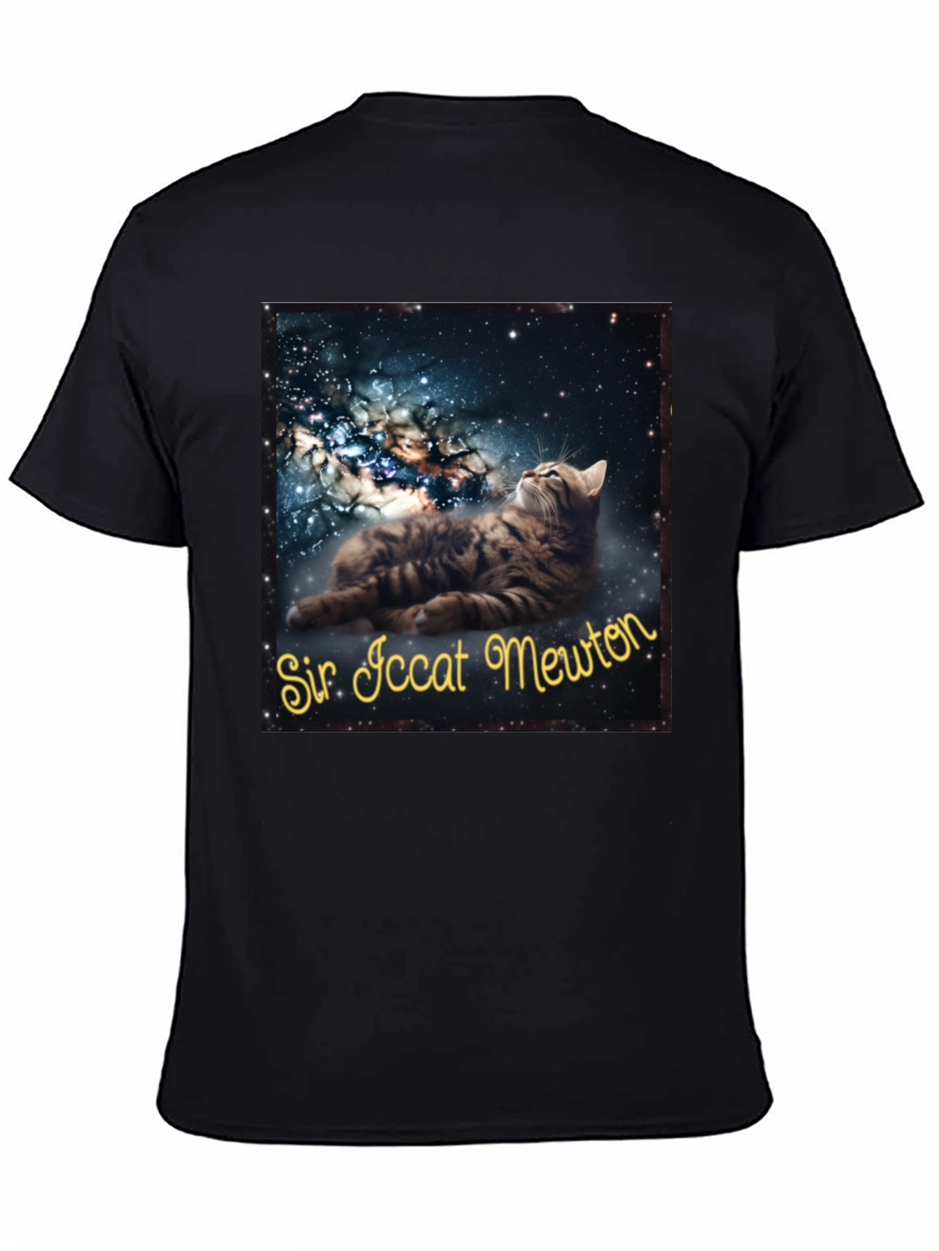 Sir Iccat Mewton T-Shirt - Galaxy Cat Tee