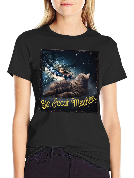 Sir Iccat Mewton T-Shirt - Galaxy Cat Tee