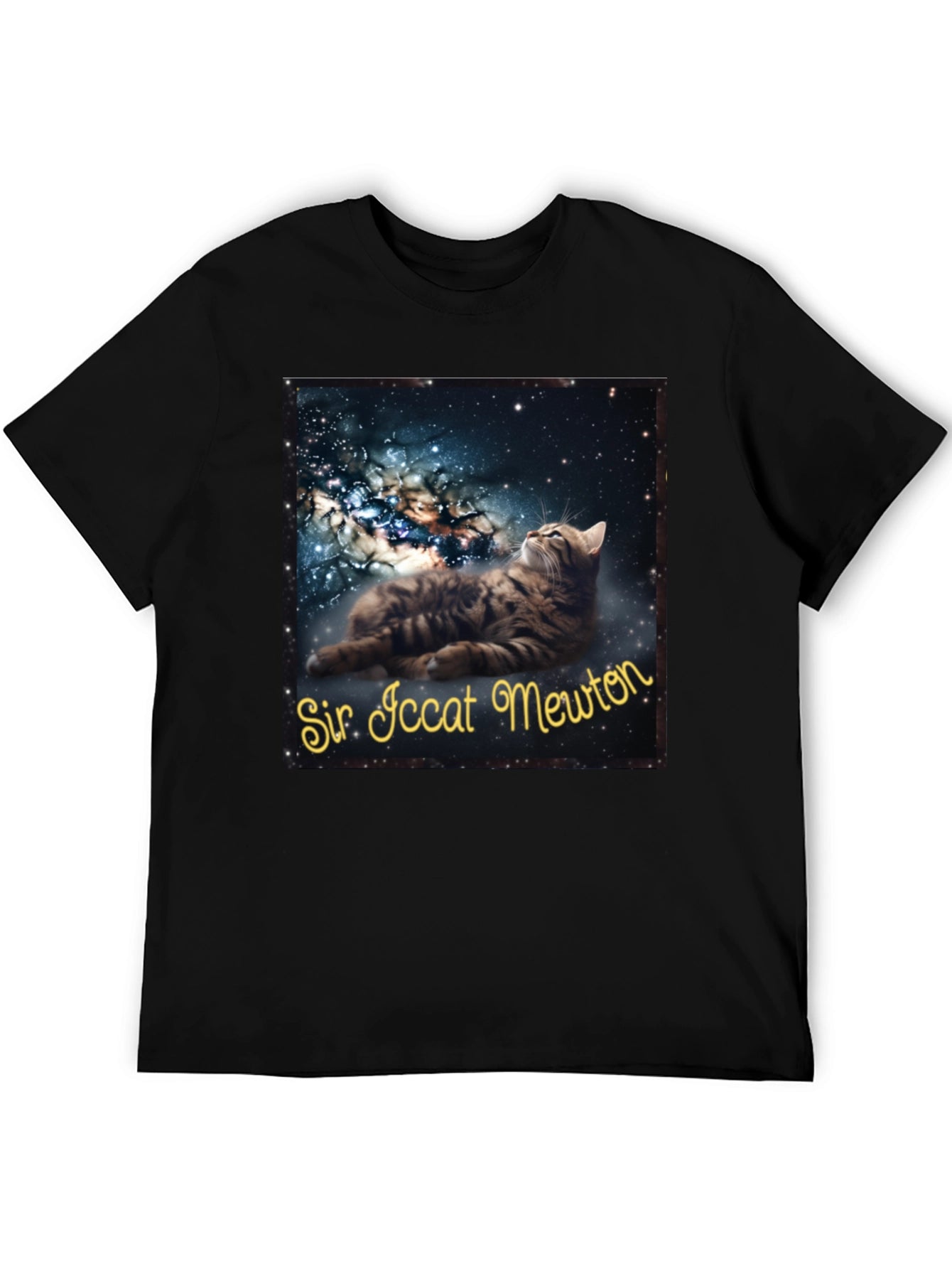 Sir Iccat Mewton T-Shirt - Galaxy Cat Tee