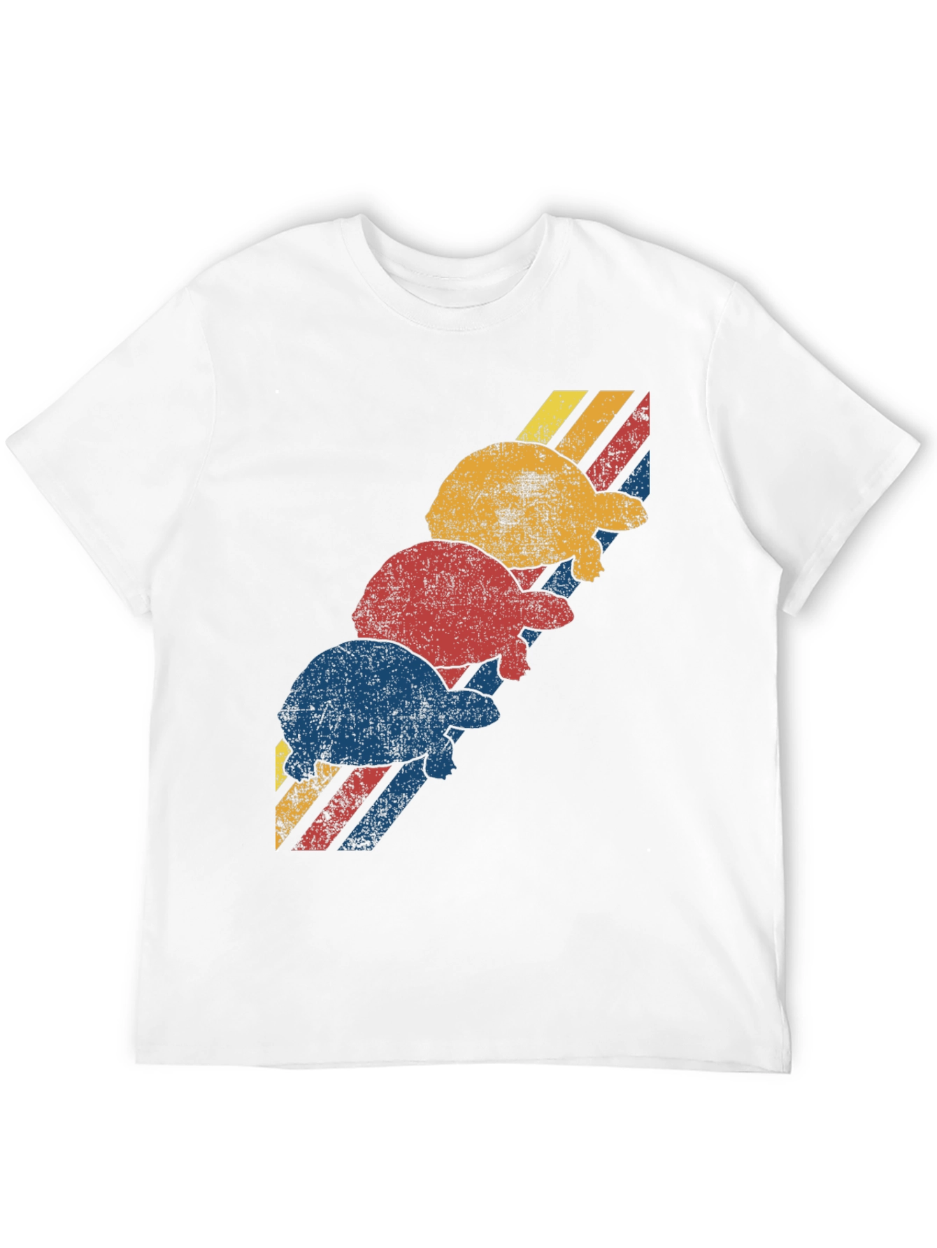 Retro Turtle Stack Graphic Tee - Black