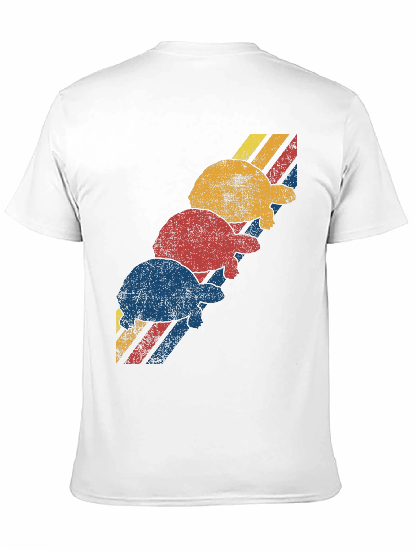 Retro Turtle Stack Graphic Tee - Black