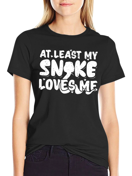 At Least My Snake Loves Me Funny T-Shirt