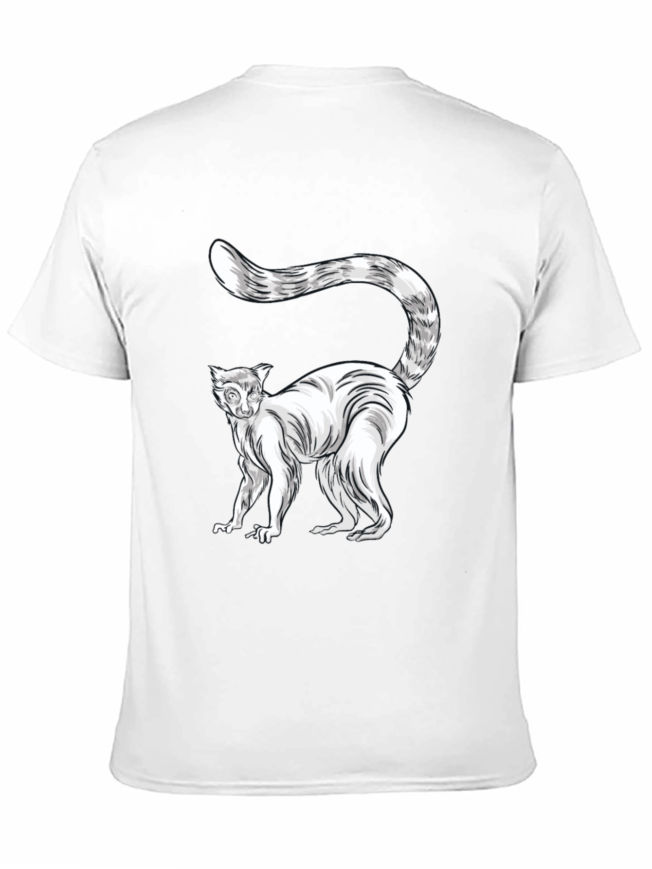 Ring-Tailed Lemur Graphic Tee - Black