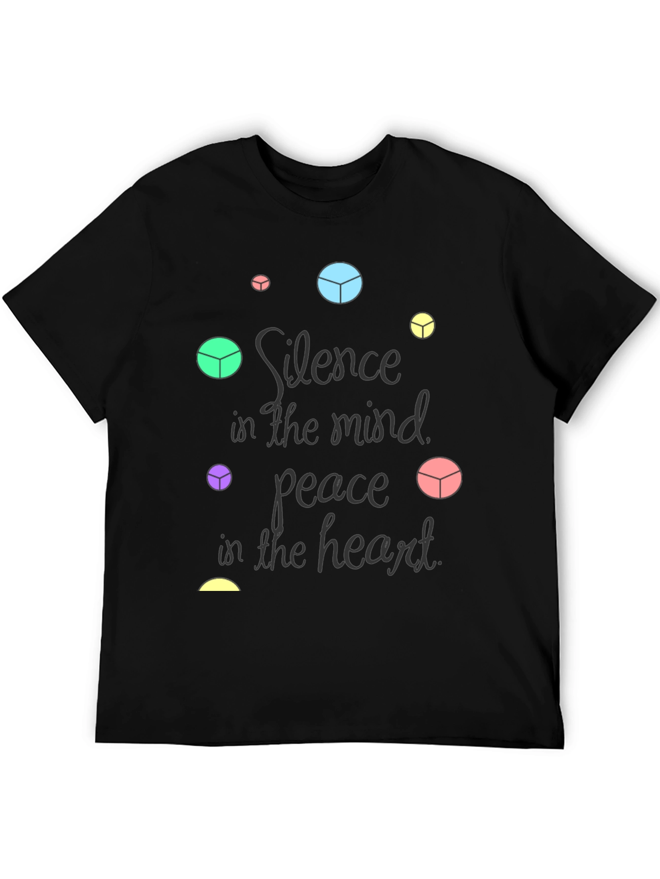 Peace in Mind Graphic Black T-Shirt