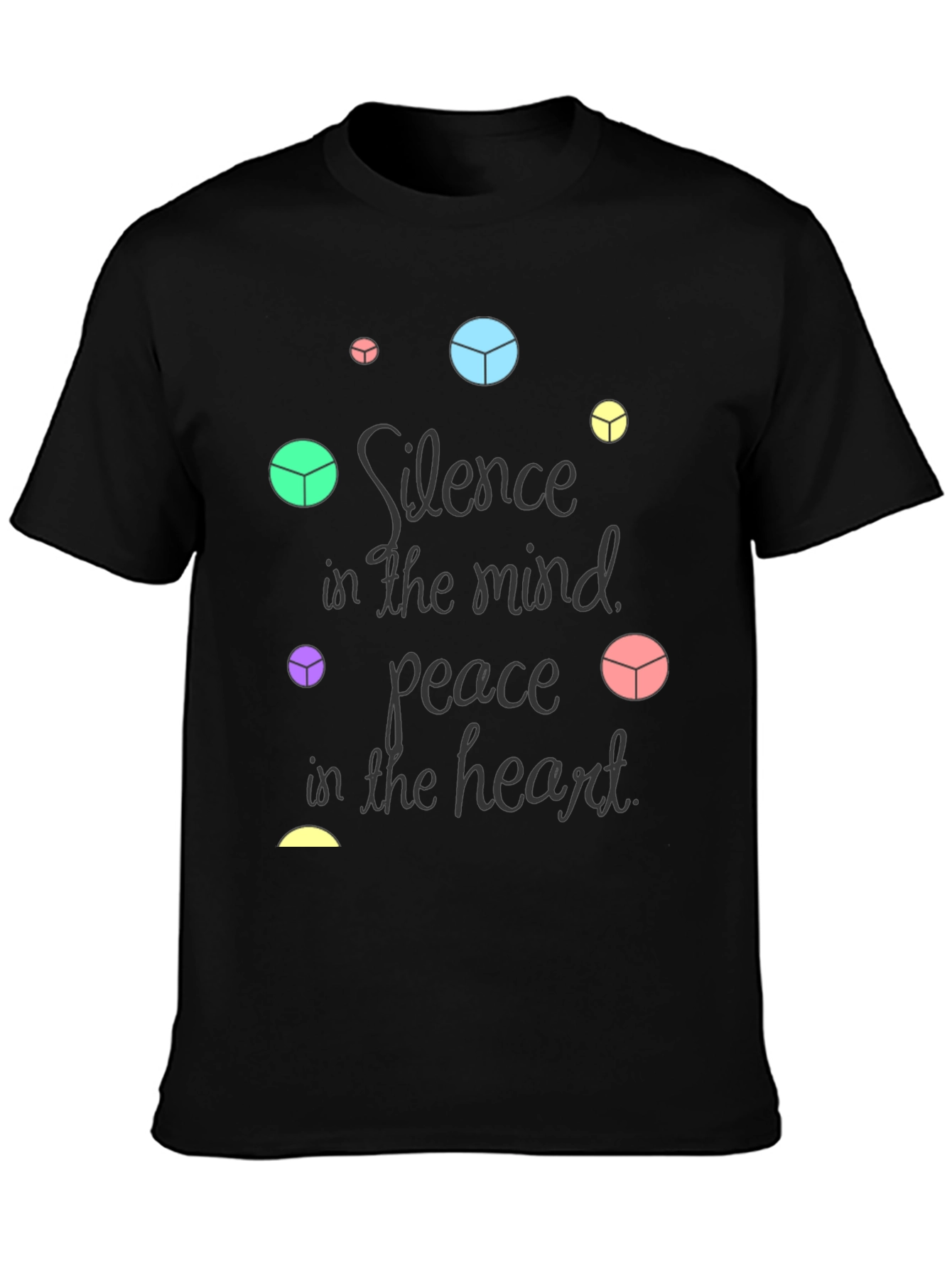 Peace in Mind Graphic Black T-Shirt
