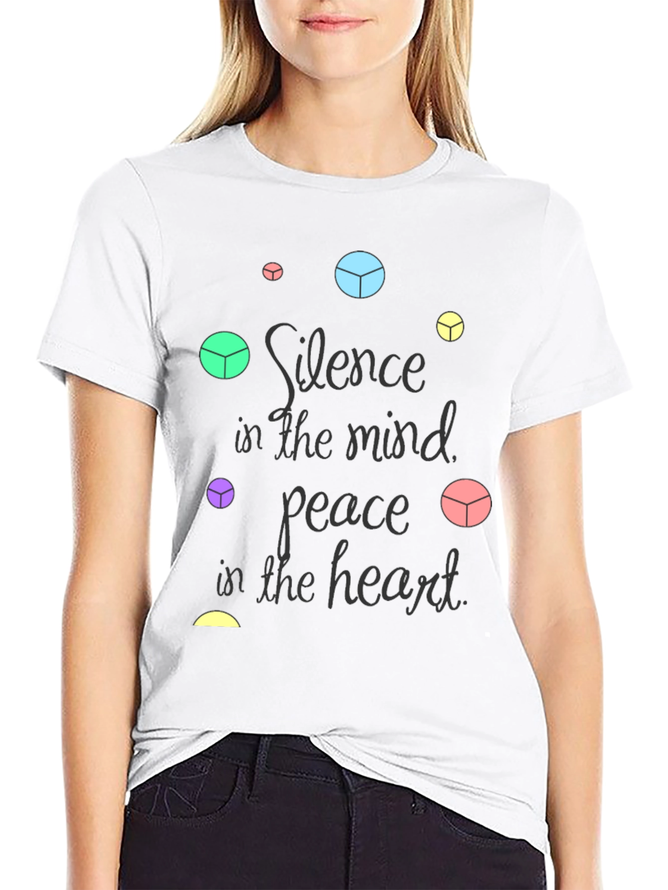 Peace in Mind Graphic Black T-Shirt