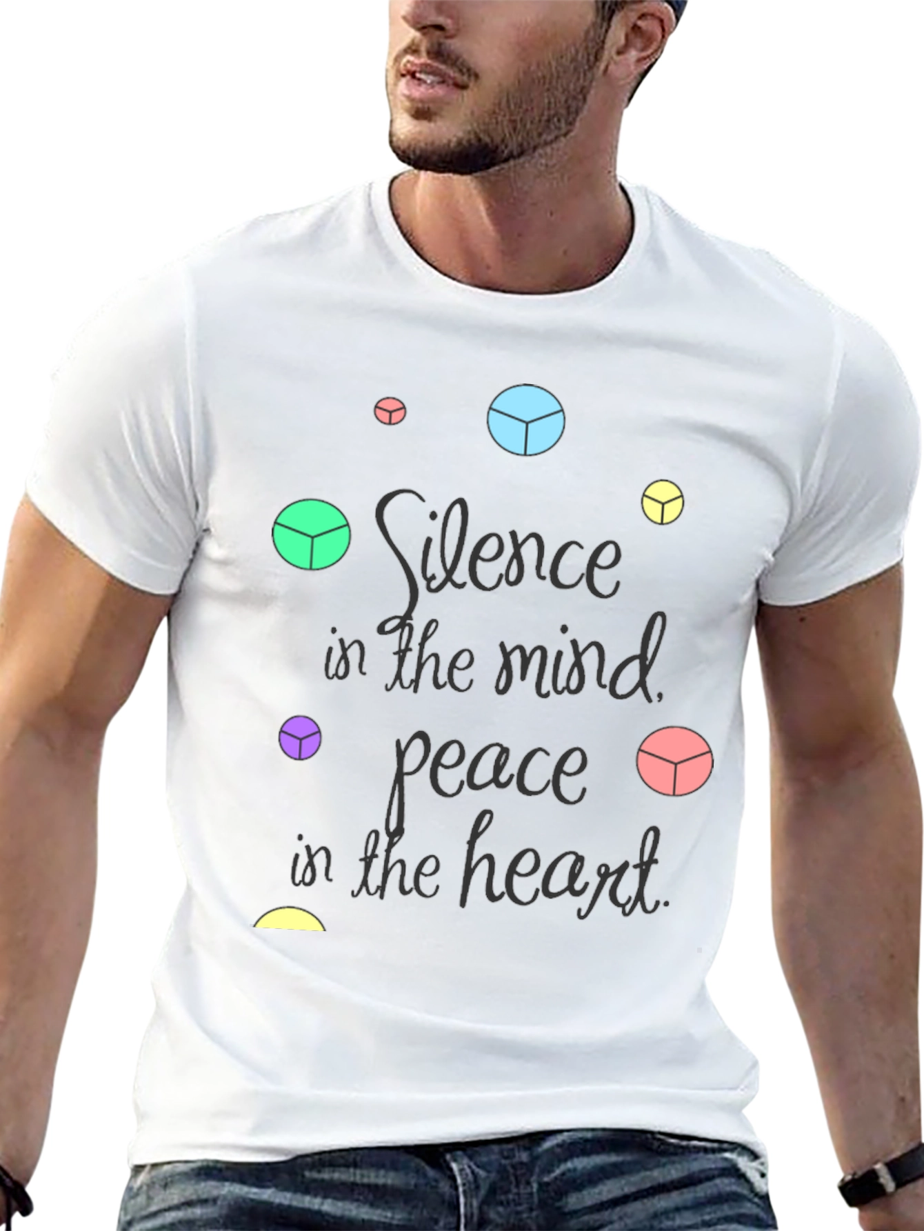 Peace in Mind Graphic Black T-Shirt