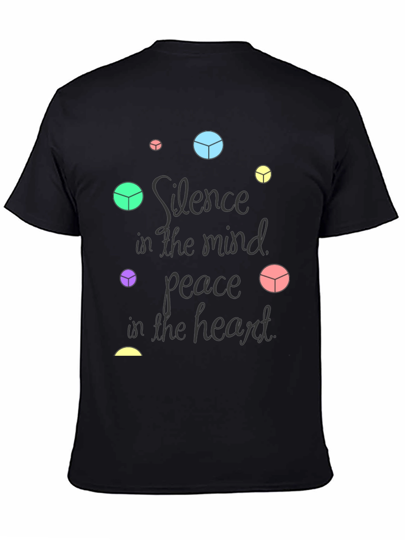Peace in Mind Graphic Black T-Shirt