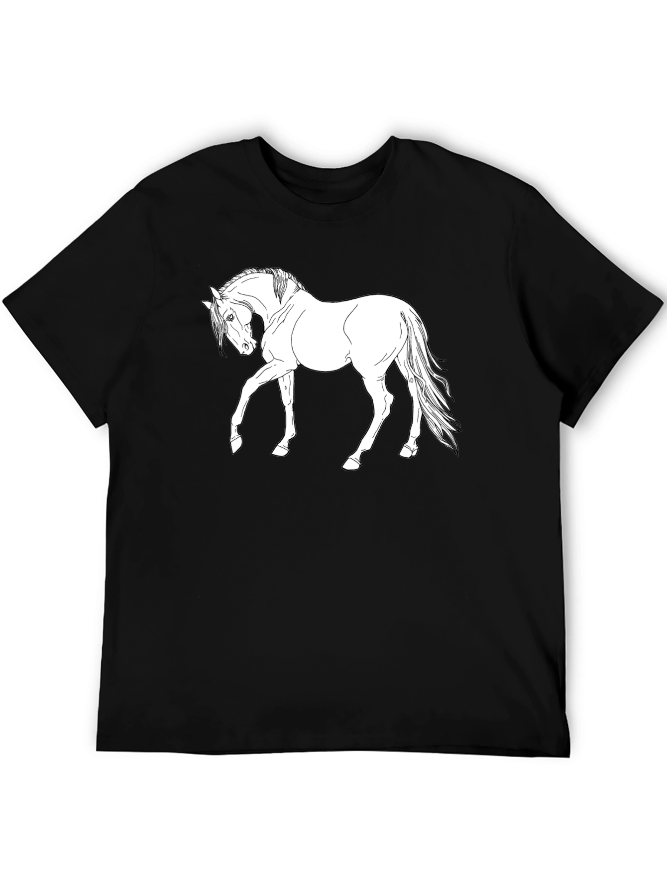 Horse Graphic Black T-Shirt - Equestrian Style