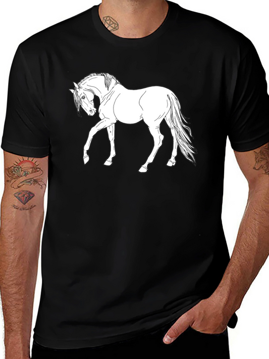 Horse Graphic Black T-Shirt - Equestrian Style