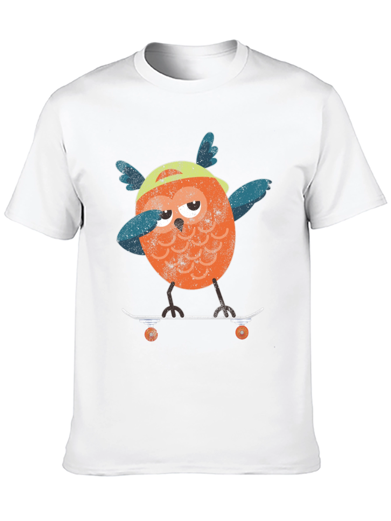 Skateboarding Owl Graphic T-Shirt