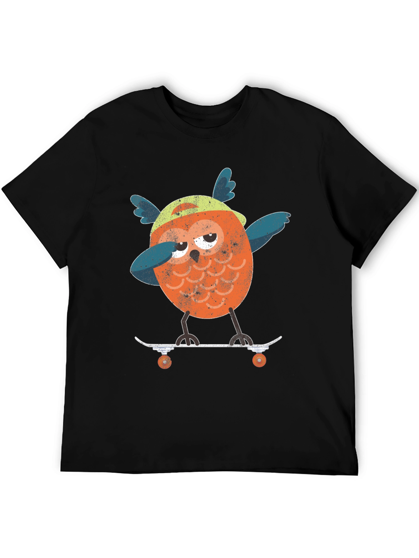 Skateboarding Owl Graphic T-Shirt