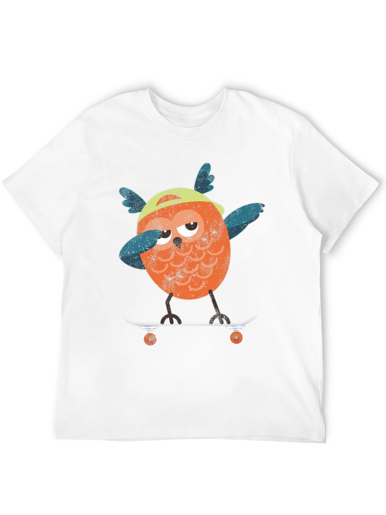 Skateboarding Owl Graphic T-Shirt