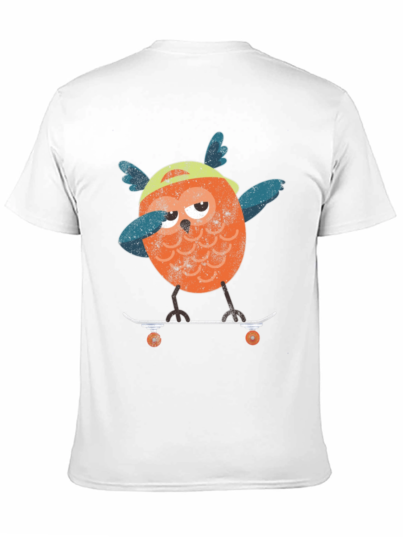 Skateboarding Owl Graphic T-Shirt