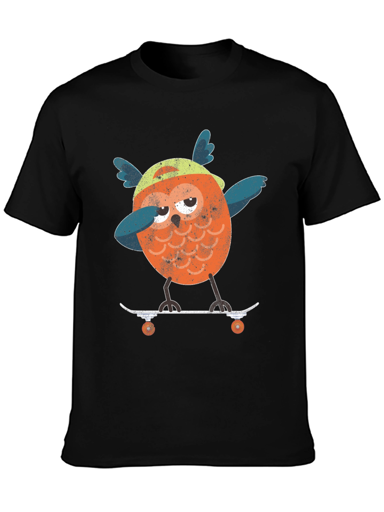 Skateboarding Owl Graphic T-Shirt