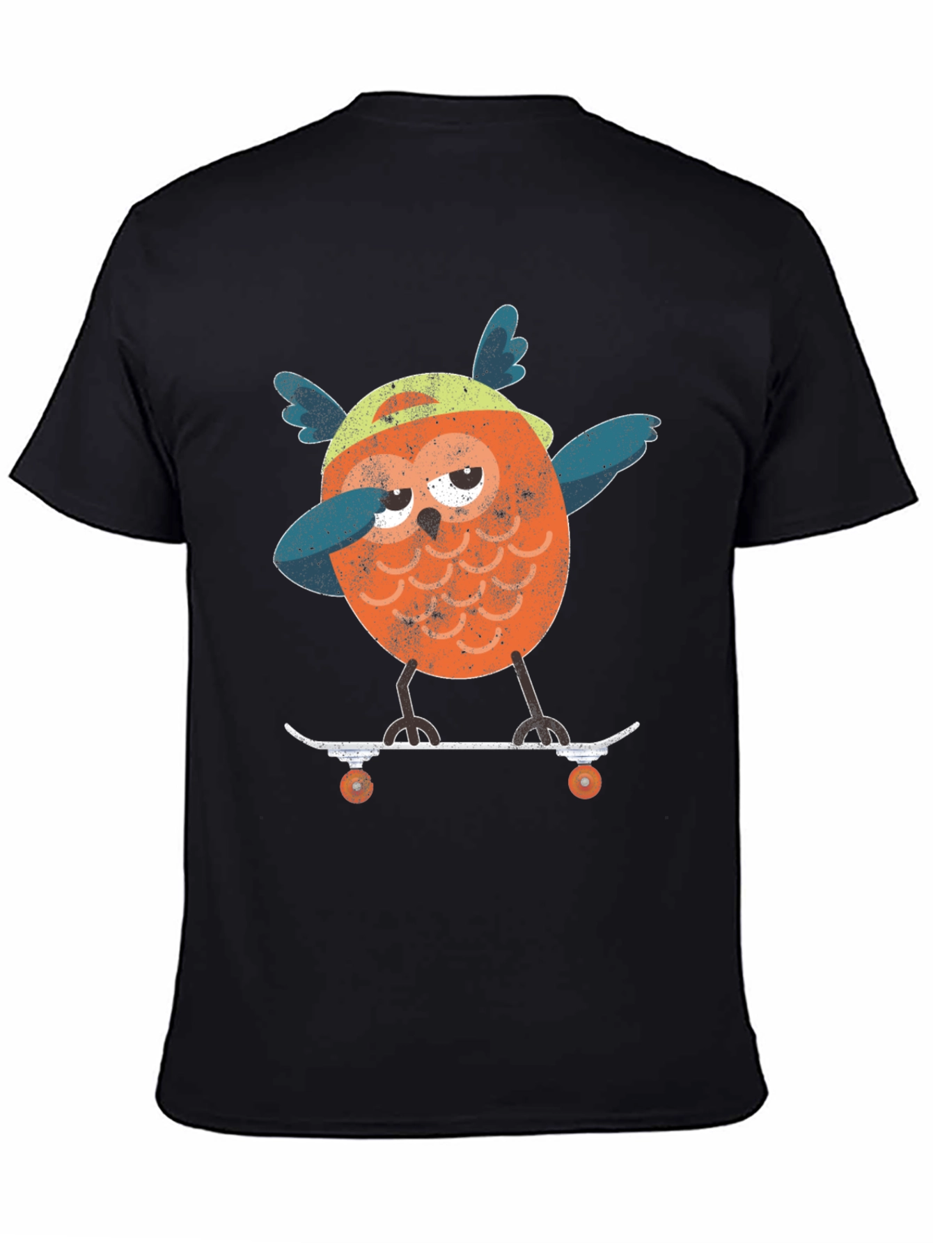 Skateboarding Owl Graphic T-Shirt