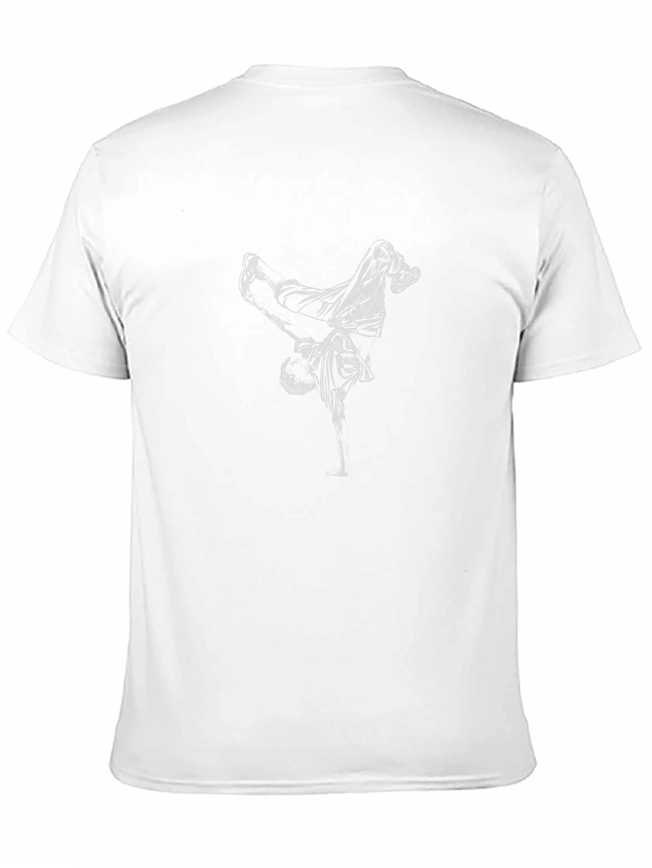 Black Graphic Tee - Breakdancer Design
