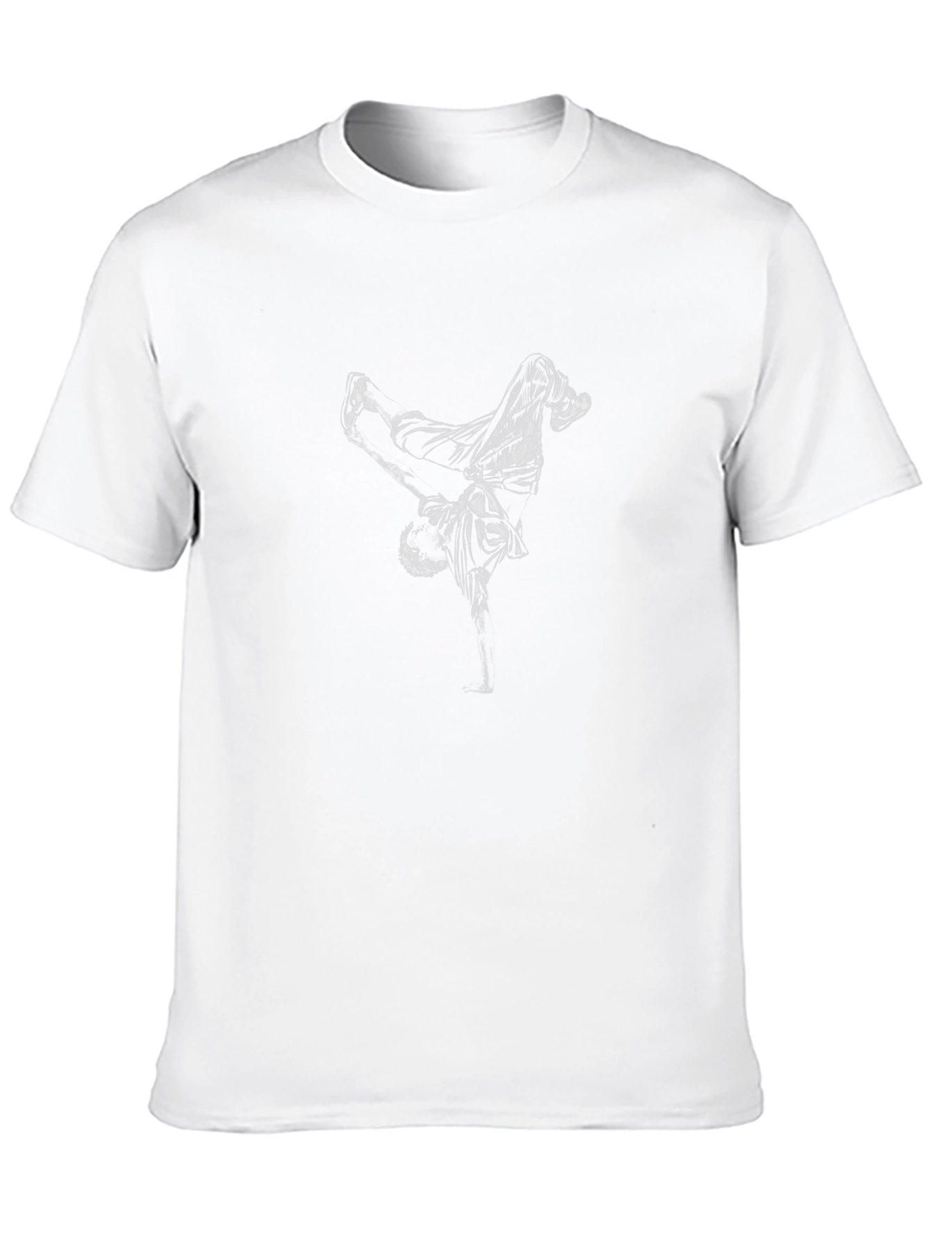 Black Graphic Tee - Breakdancer Design
