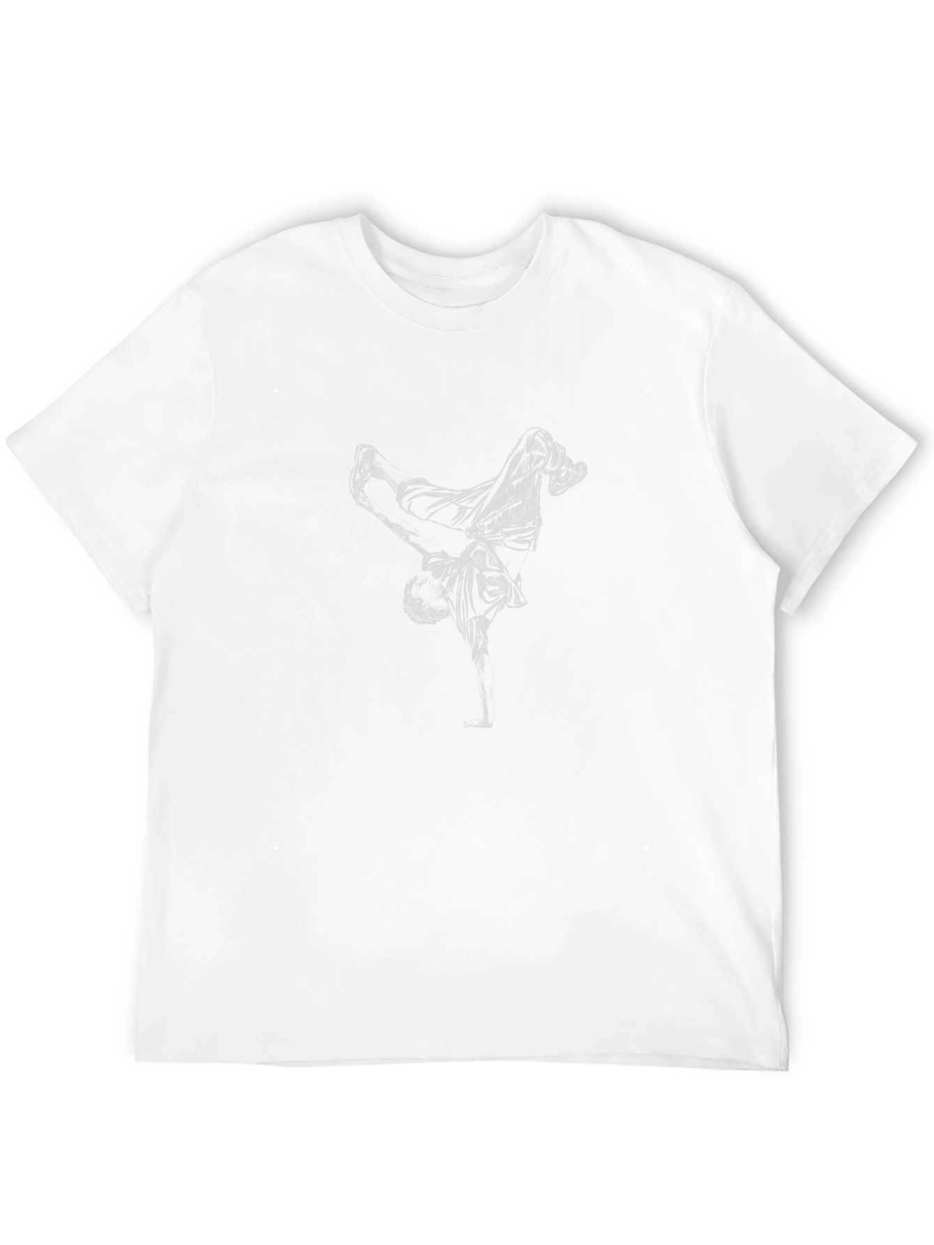 Black Graphic Tee - Breakdancer Design