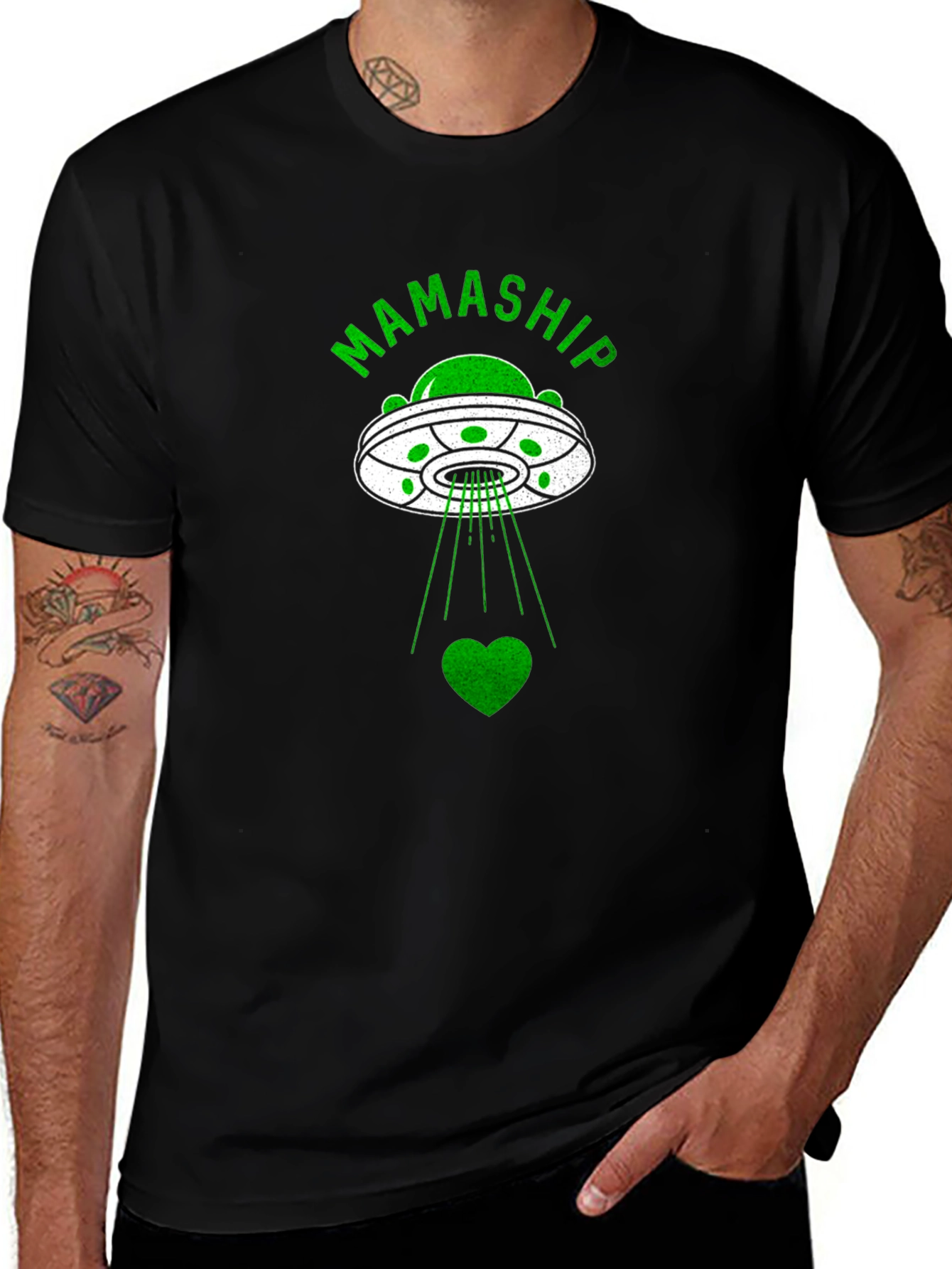 Mamaship UFO Heartbeam Graphic T-Shirt