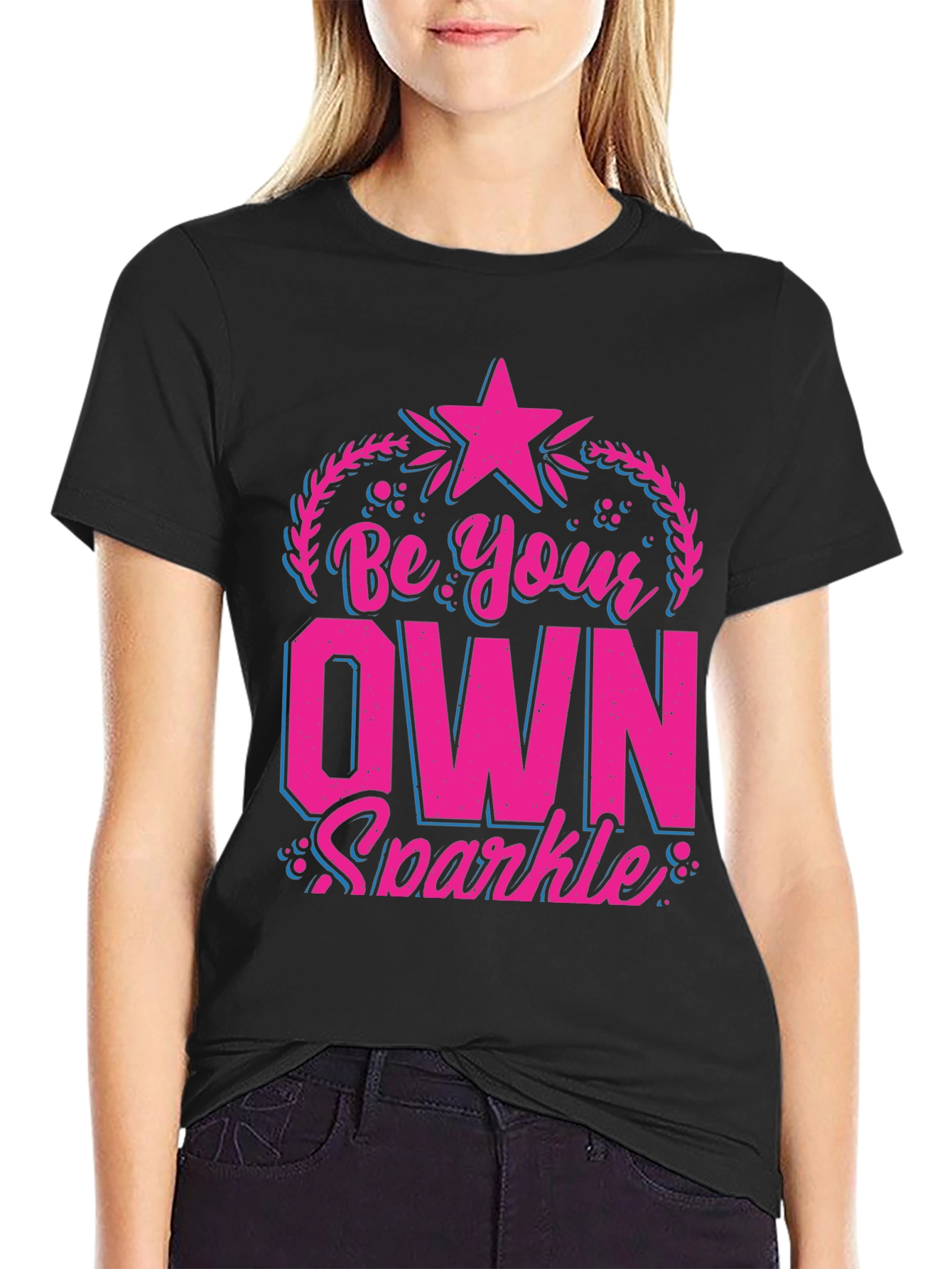 Be Your Own Sparkle Black Graphic Tee