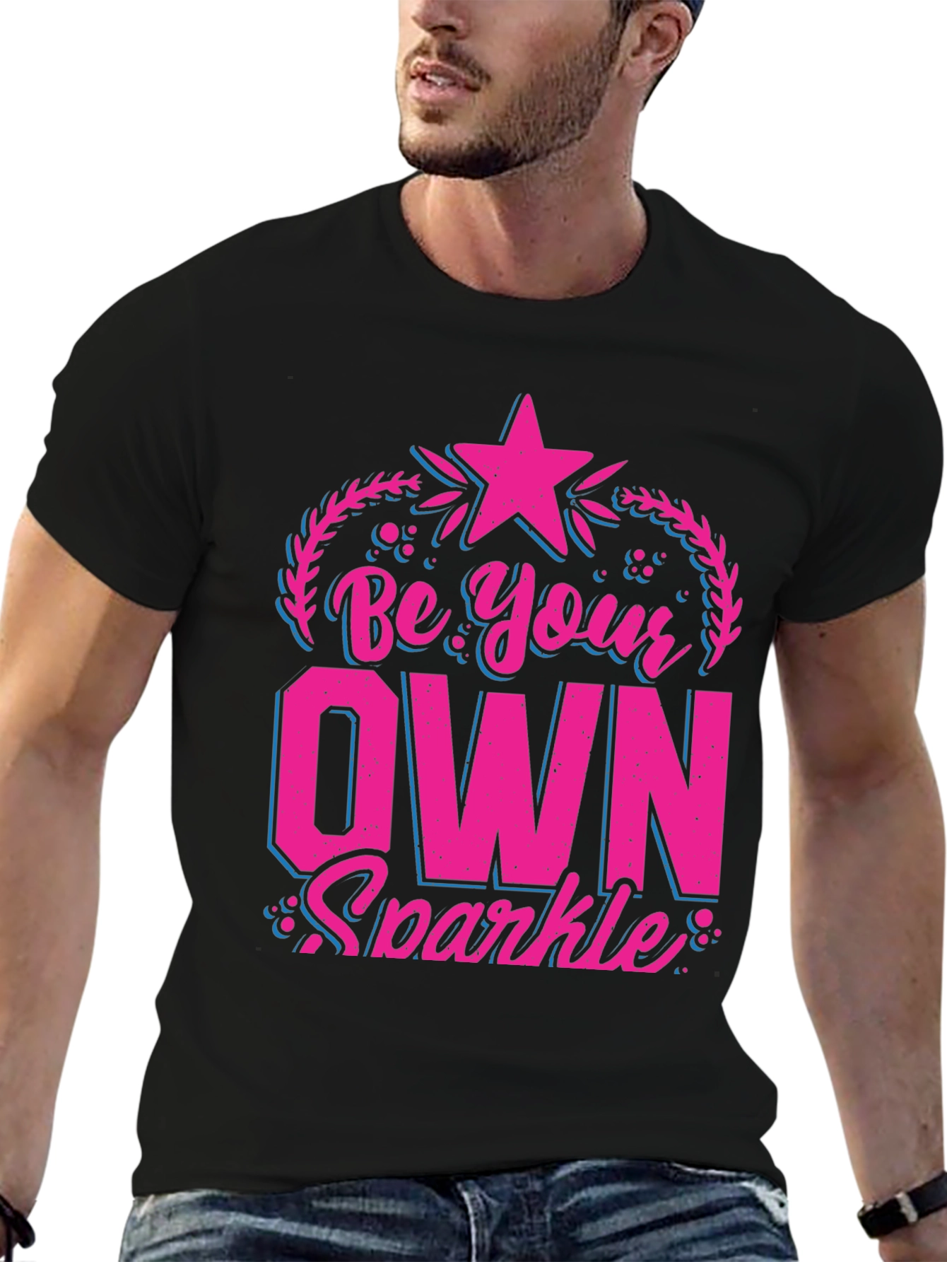 Be Your Own Sparkle Black Graphic Tee