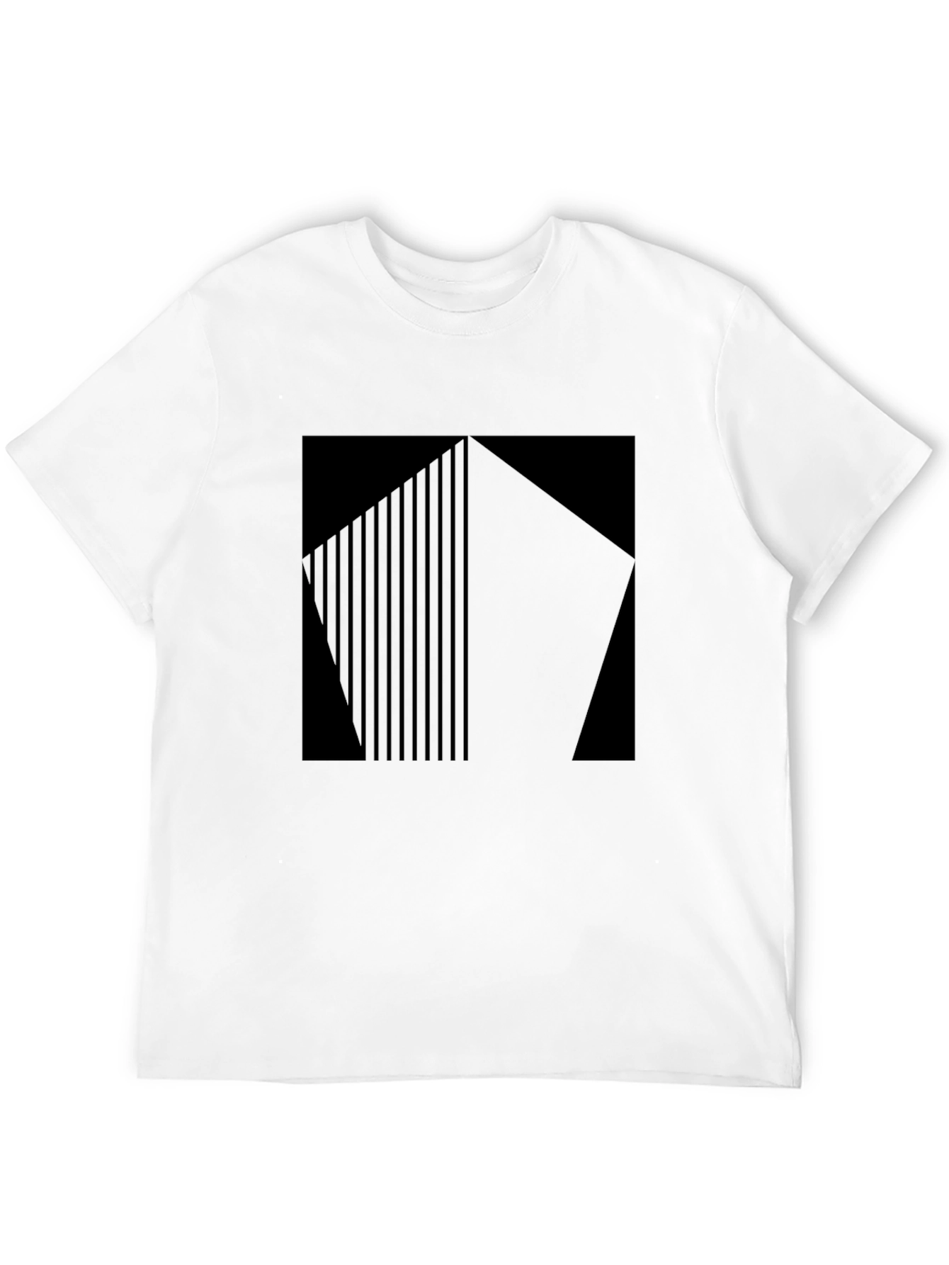 Modern Graphic Print T-Shirt - Black