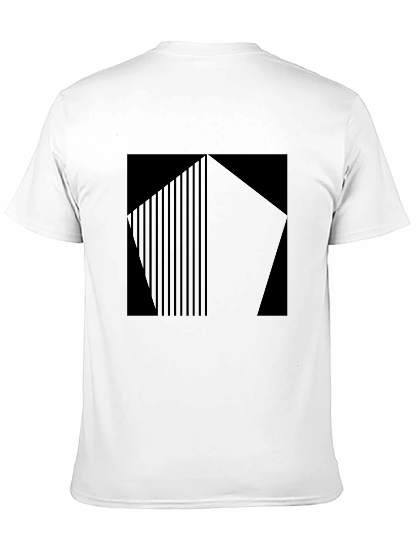 Modern Graphic Print T-Shirt - Black
