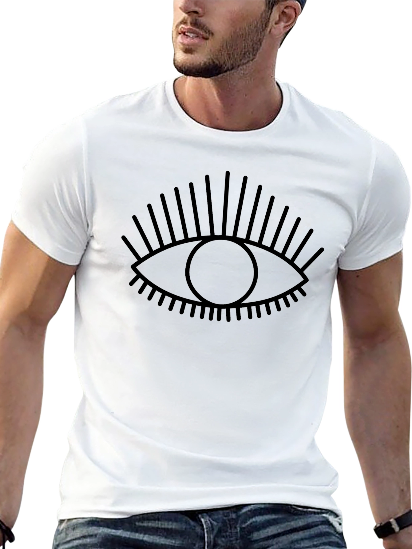 Mystic Eye Graphic Tee - Black Cotton T-Shirt